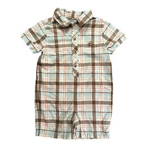 Janie & Jack | Plaid Infant Romper (18-24 mos)